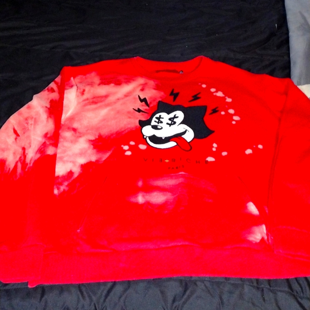 VIE+RCHE PARIS red bleach sweater
